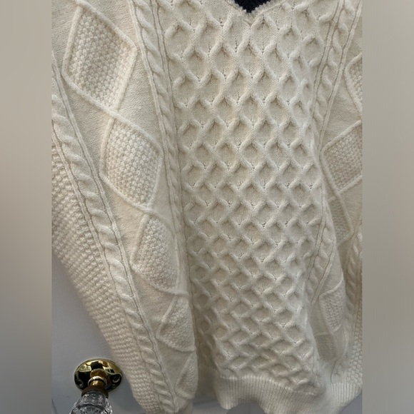 Dazy Cream and Navy Sweater - Picture 5 of 10